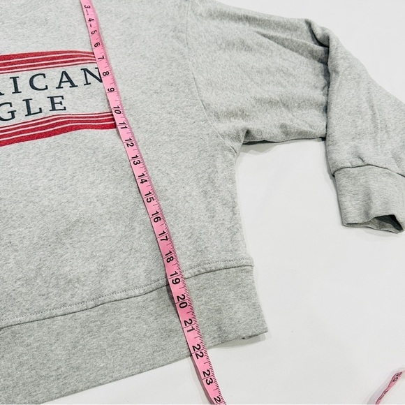 American Eagle Outfitters Grey Crewneck Logo Sweatshirt - Picture 6 of 7